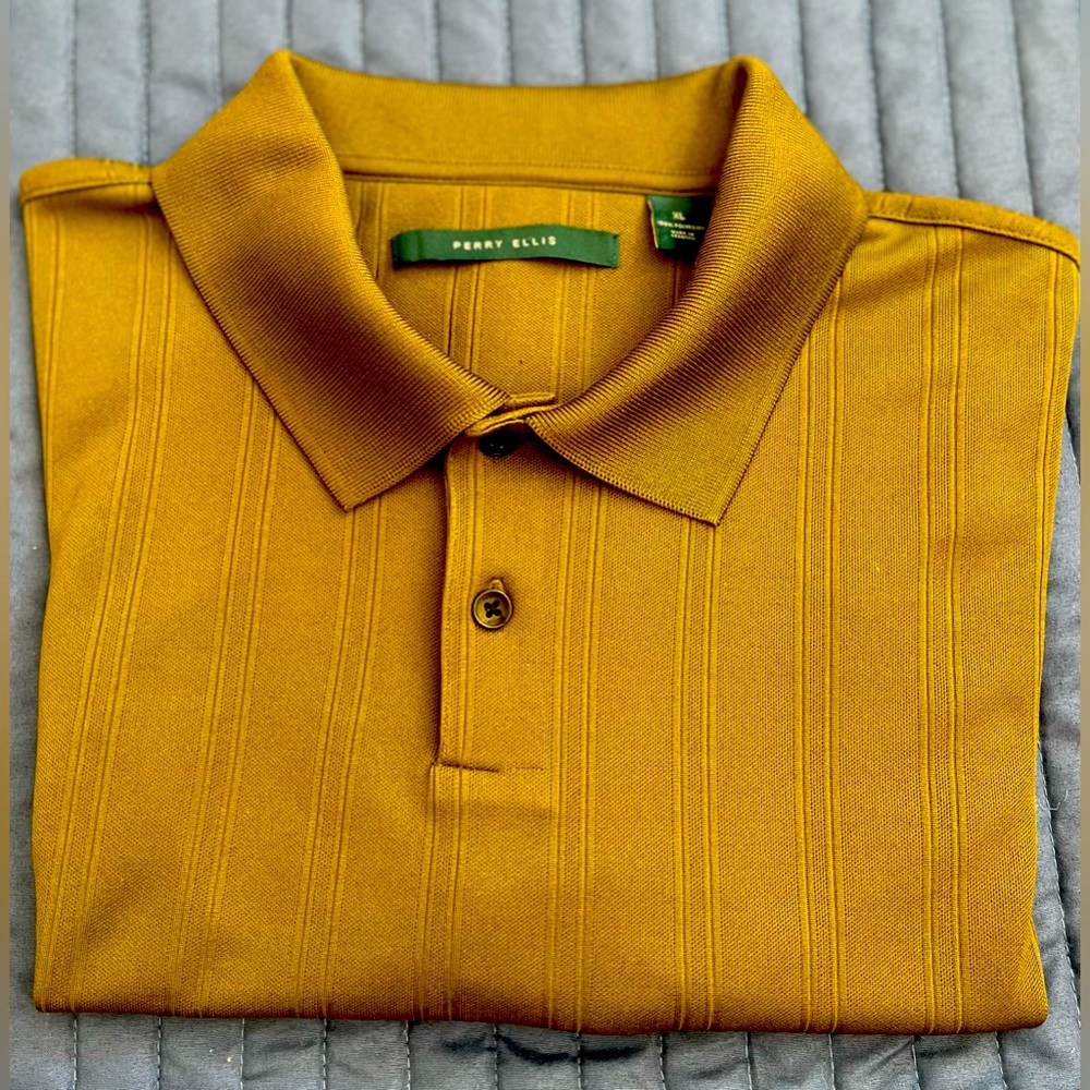 Mens Perry Ellis Shirt-Olive